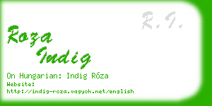roza indig business card